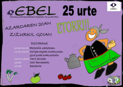 La asociación EBEL celebrará su 25 aniversario en Zizurkil, el 20 de noviembre